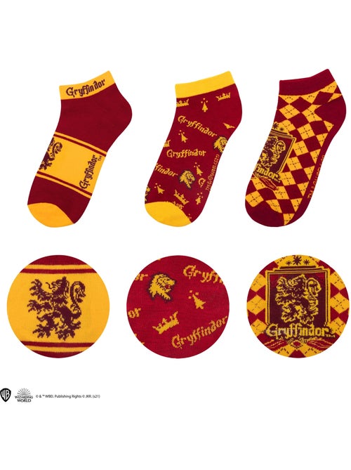 Set de 3 Paires de Socquettes Gryffondor - Harry Potter - Kiabi