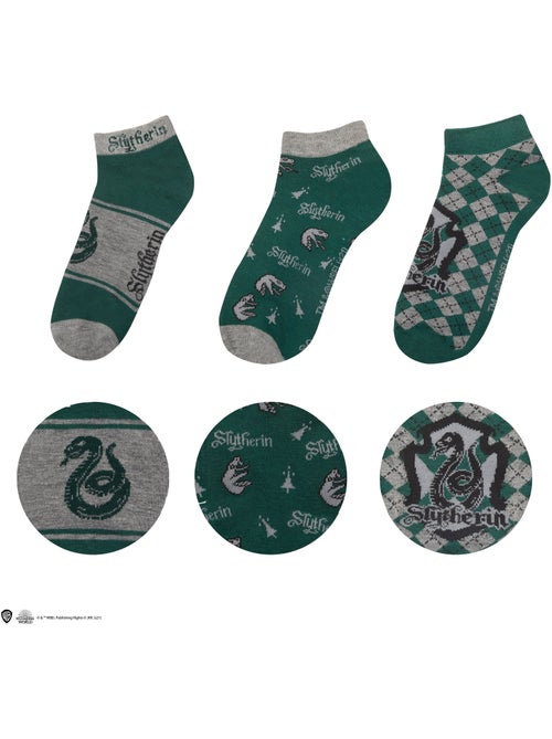 Set de 3 Paires de Socquettes Serpentard - Harry Potter - Kiabi