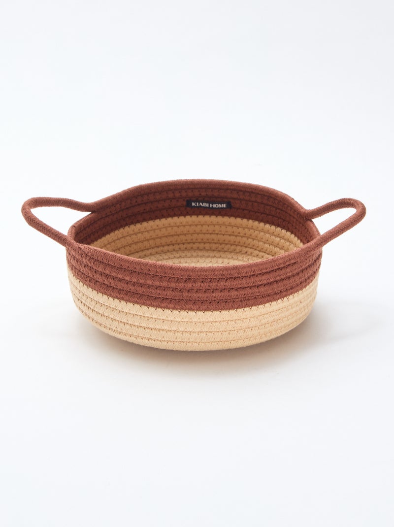 Set de 3 paniers avec corde Marron - Kiabi