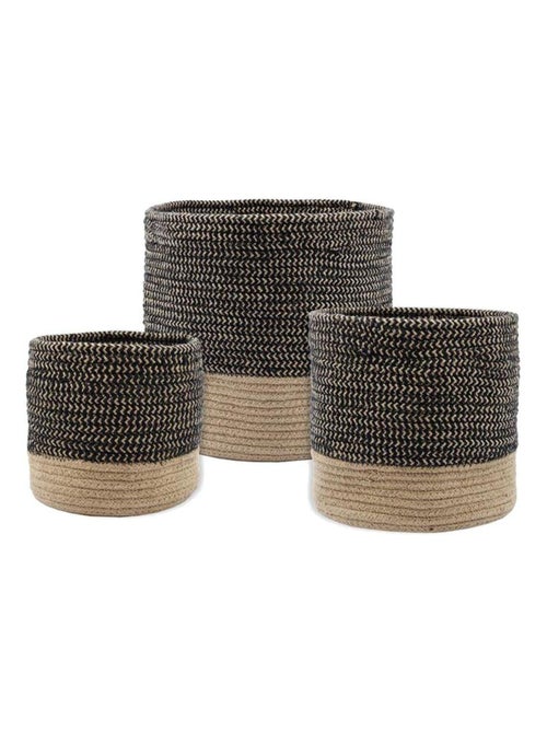Set de 3 paniers ou cache-pots en coton vanua - Kiabi