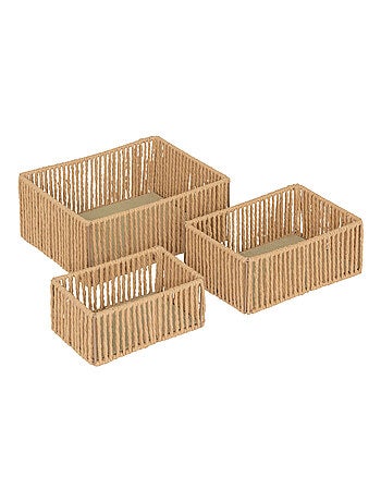 Set de 3 paniers rectangles