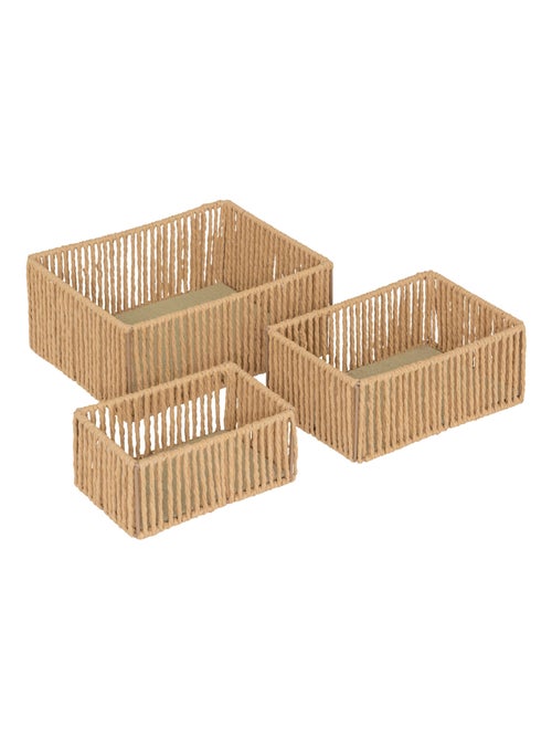 Set de 3 paniers rectangles - Kiabi