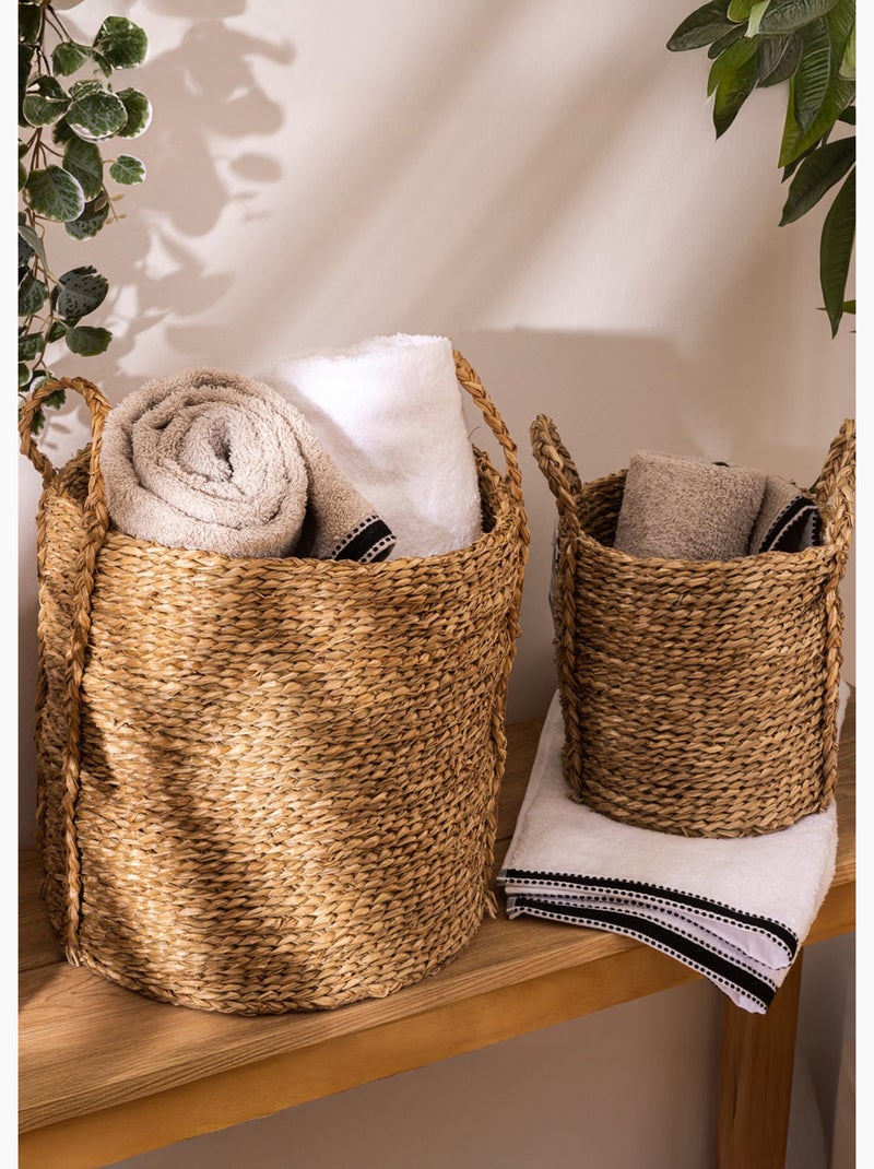 Set de 3 paniers ronds, roseau tressé - AFIBEL N/A - Kiabi