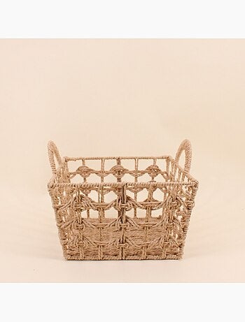 Set de 3 paniers tressés naturels