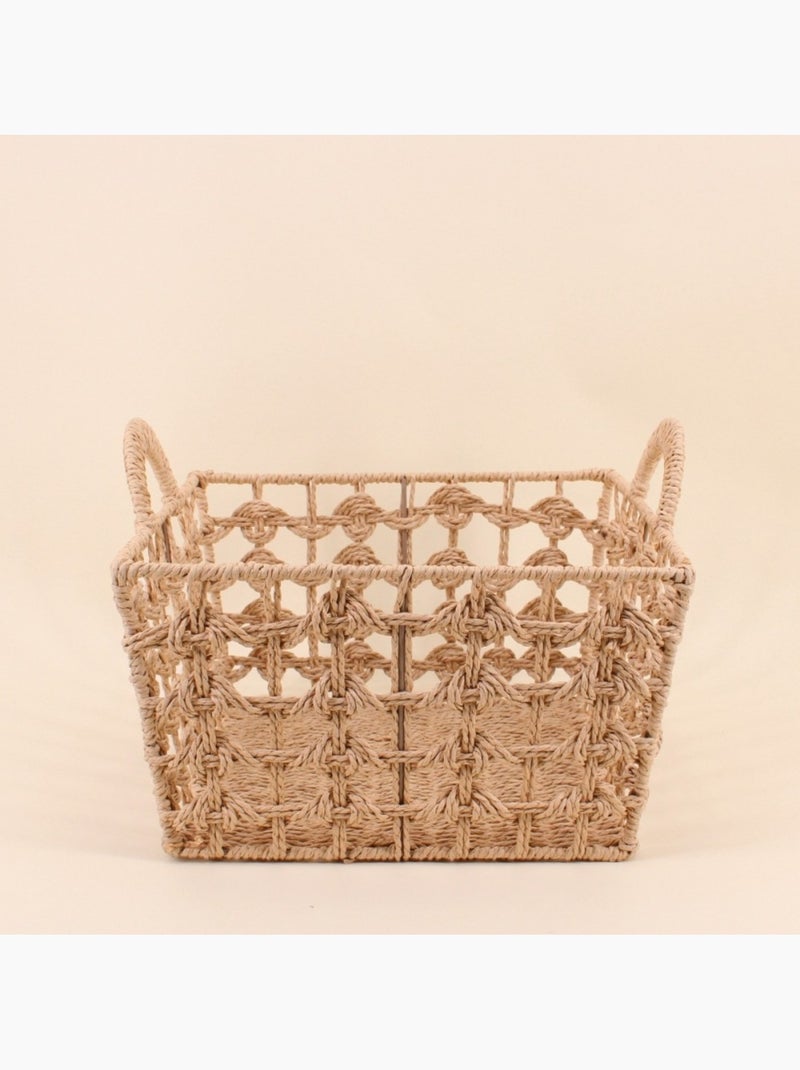 Set de 3 paniers tressés naturels Beige - Kiabi