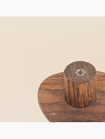 Set de 3 patères galet en bois