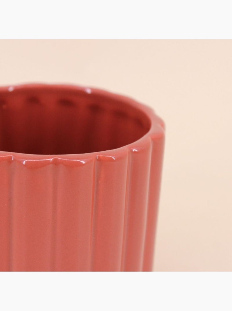 Set de 3 photophores en céramique Rose - Kiabi
