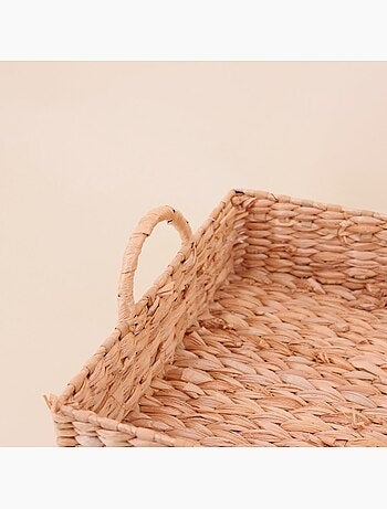 Set de 3 plateaux avec poignées en fibres naturelles