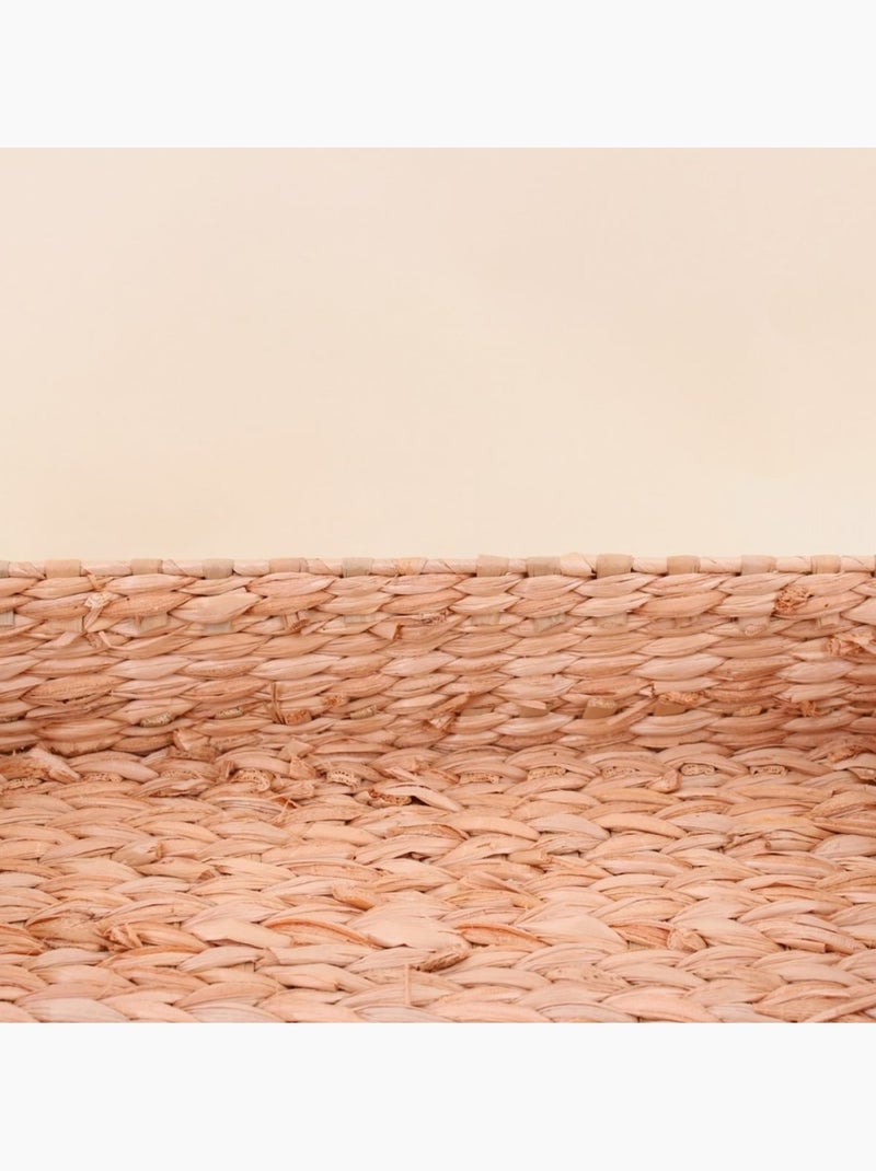 Set de 3 plateaux avec poignées en fibres naturelles Beige - Kiabi