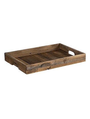 Set de 3 plateaux en bois brut