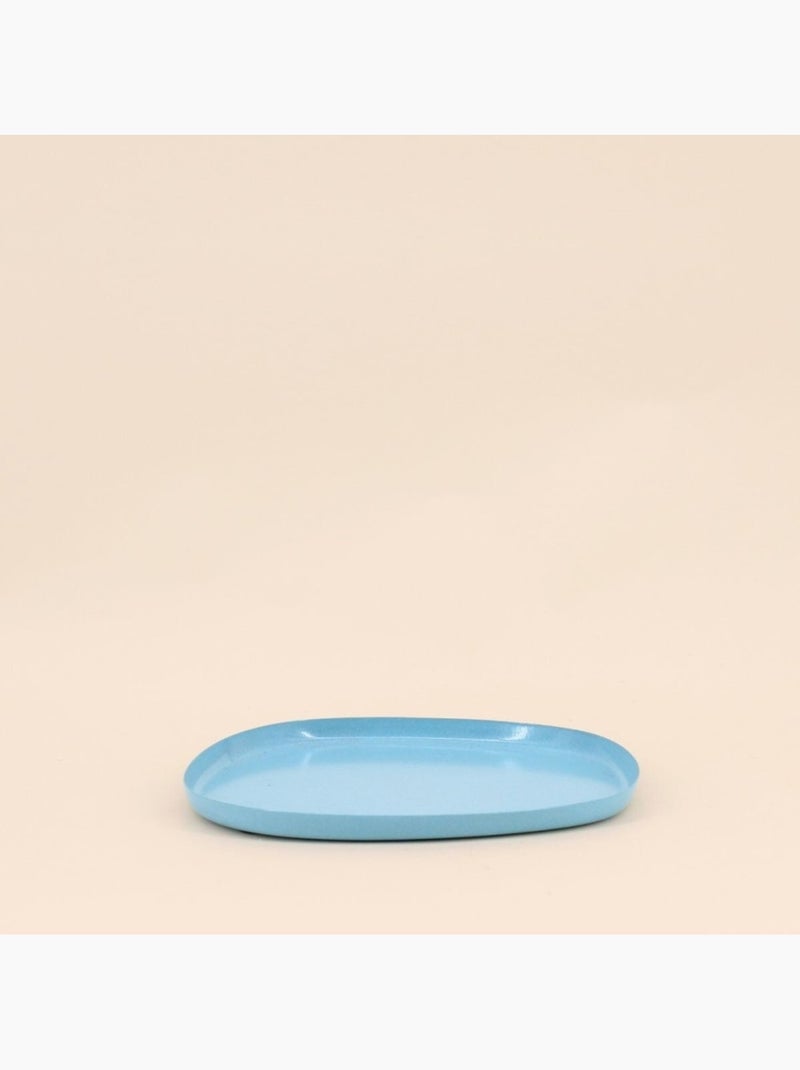 Set de 3 plateaux forme organique en métal coloré Bleu - Kiabi