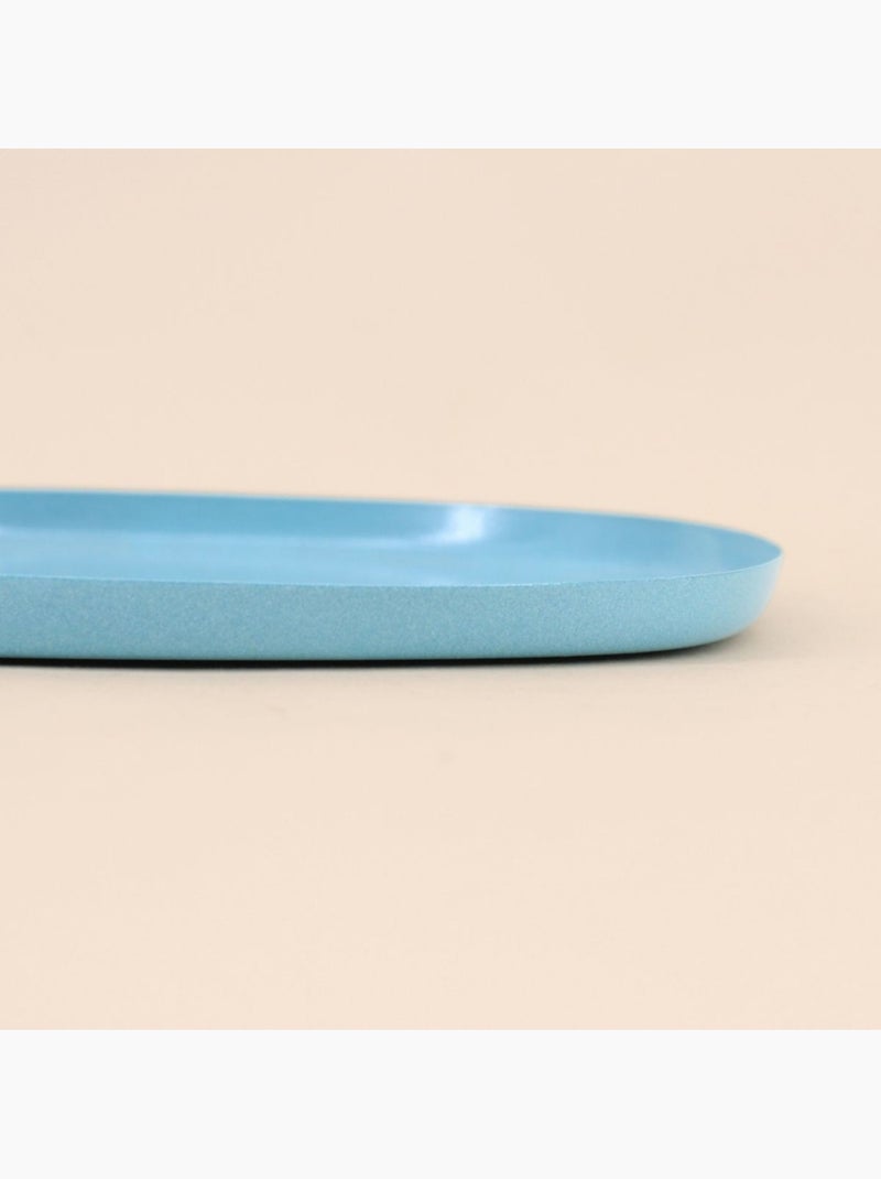 Set de 3 plateaux forme organique en métal coloré Bleu - Kiabi