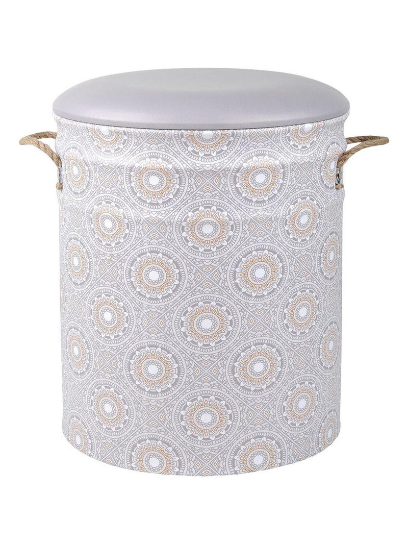 Set de 3 Poufs TAIPEI avec rangement - Gigogne Gris - Kiabi