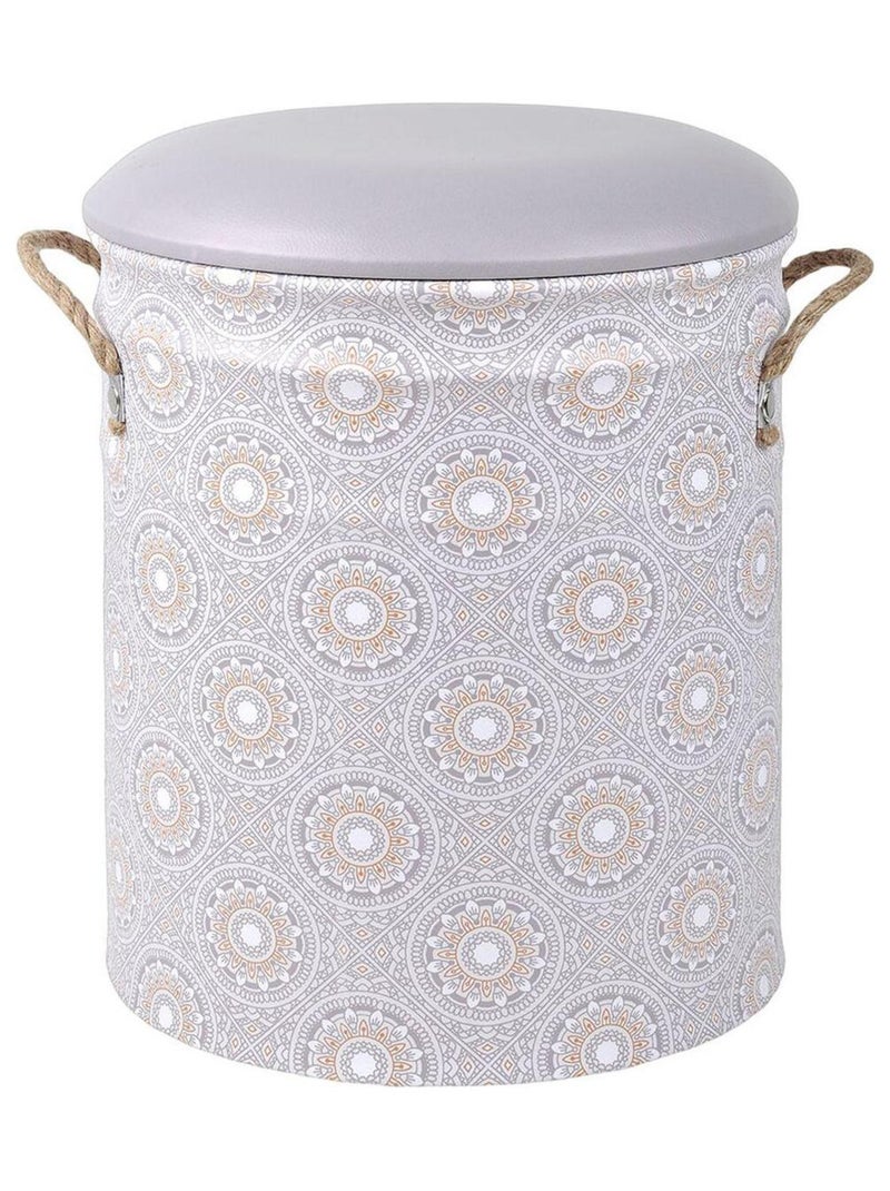 Set de 3 Poufs TAIPEI avec rangement - Gigogne Gris - Kiabi