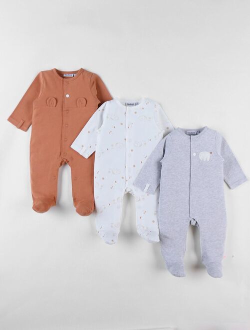 Set de 3 Pyjamas Bébé en Jersey de Coton Noukie's - Kiabi