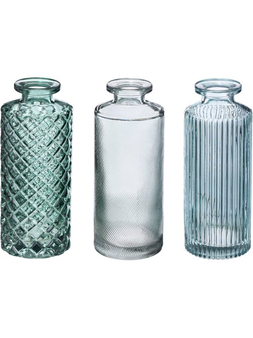 Set de 3 soliflores en verre coloré RHEA - Kiabi