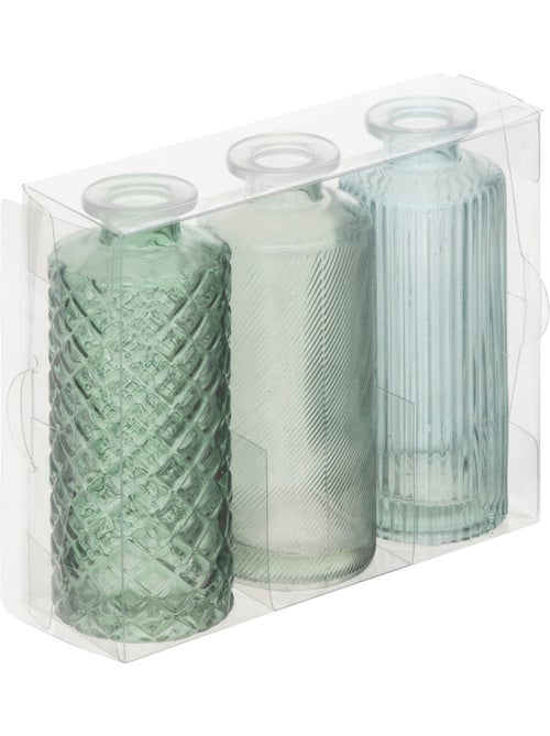 Set de 3 soliflores en verre coloré RHEA - Kiabi
