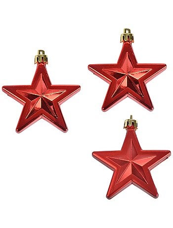 Set de 3 suspensions etoiles noel