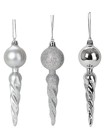 Set de 3 suspensions torsadees noel