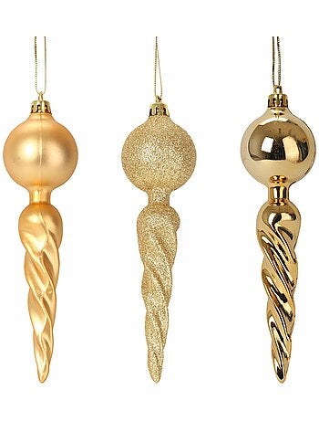 Set de 3 suspensions torsadees noel