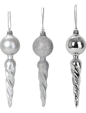 Set de 3 suspensions torsadées de noël