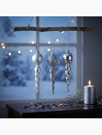 Set de 3 suspensions torsadées de noël