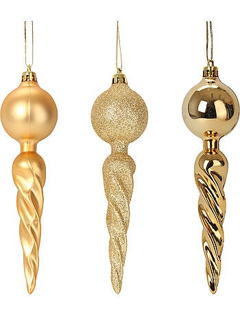 Set de 3 suspensions torsadees noel