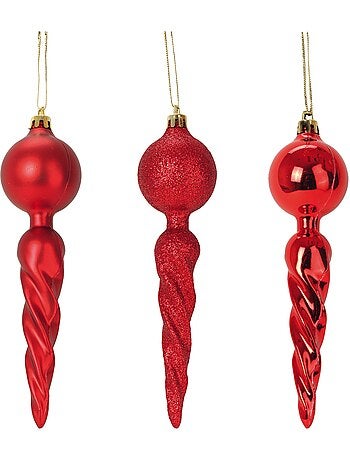 Set de 3 suspensions torsadées de noël