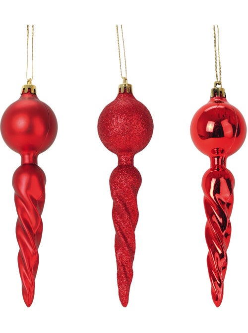 Set de 3 suspensions torsadées de noël - Kiabi Set de 3 suspensions torsadées de noël - Kiabi