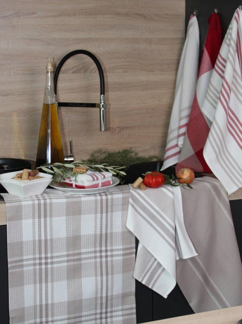 Set de 3 torchons cuisine coton 50x70 cm - Kiabi Set de 3 torchons cuisine coton 50x70 cm - Kiabi