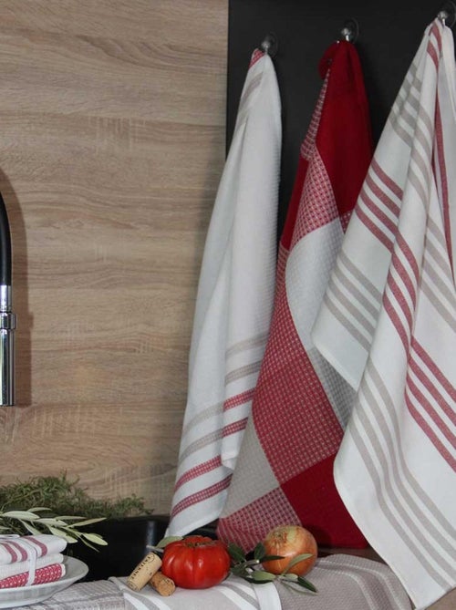 Set de 3 torchons cuisine  coton 50x70 cm - Kiabi