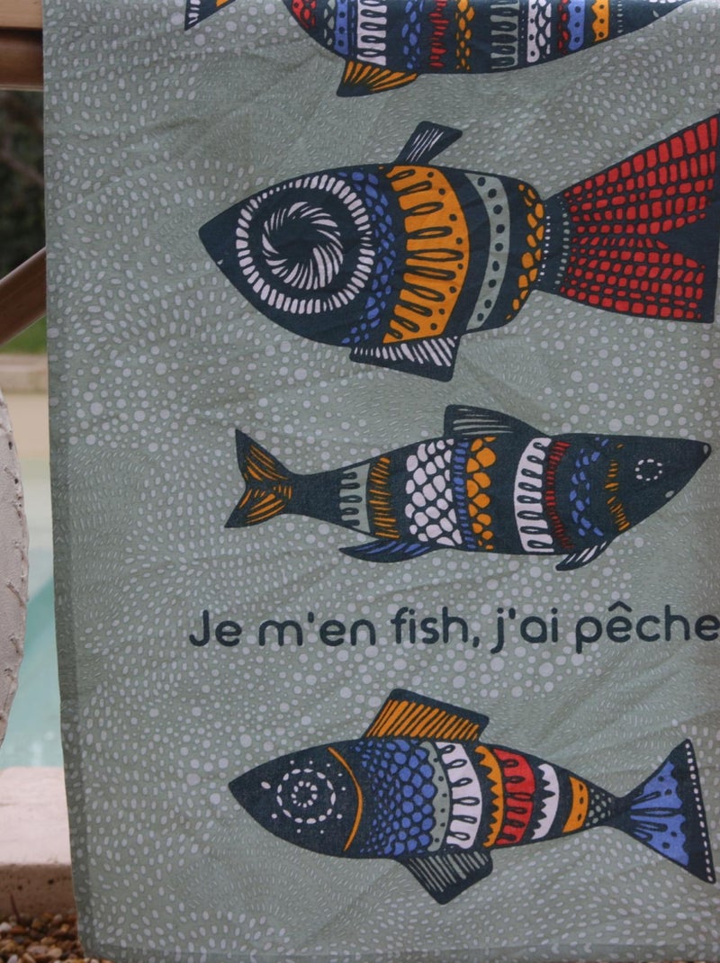 Set de 3 torchons motifs poisson Bleu - Kiabi