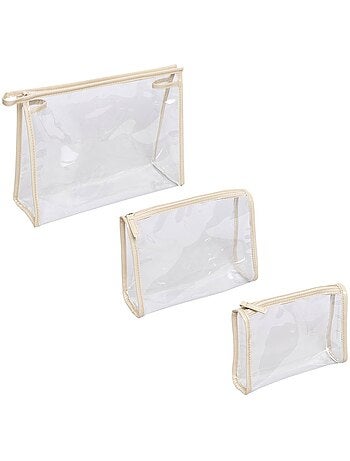 Set de 3 trousses de toilette l.16,5xh.12,5cm