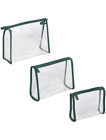 Set de 3 trousses de toilette l.16,5xh.12,5cm