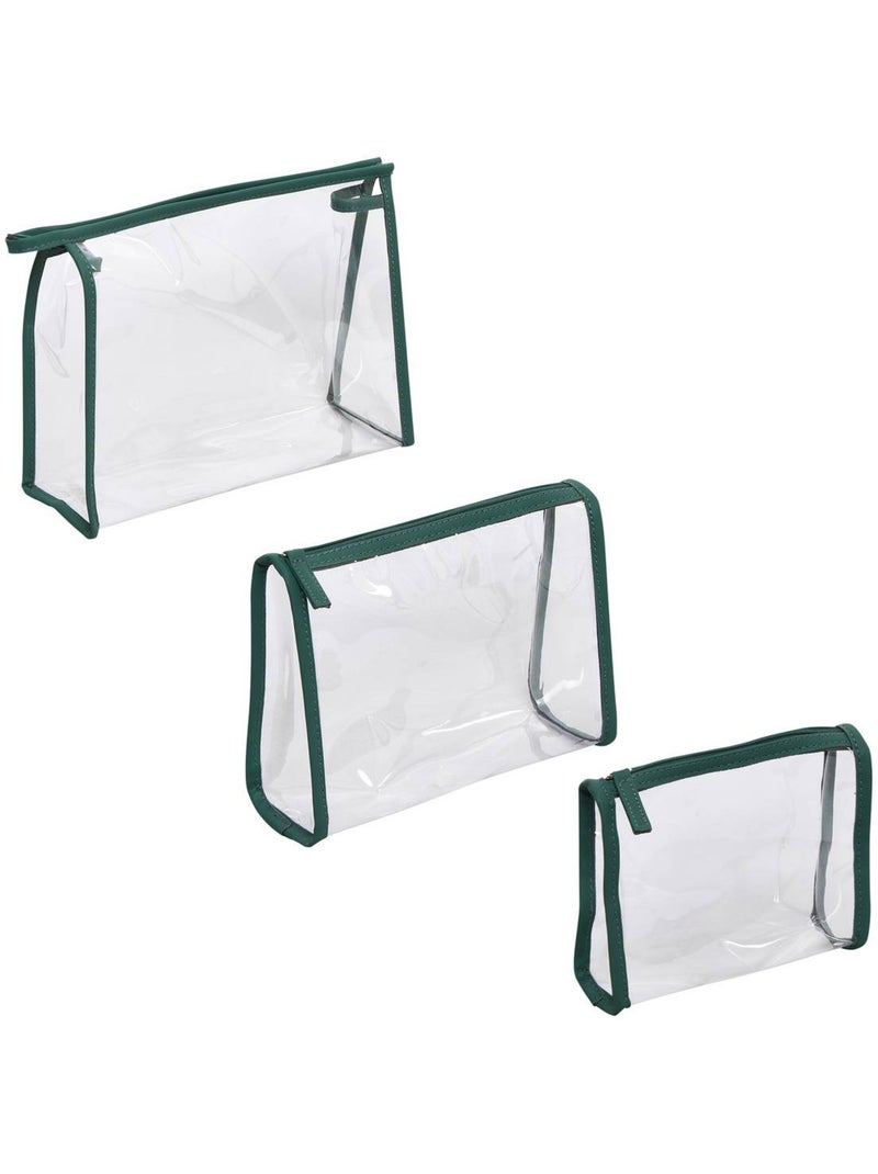 Set de 3 trousses de toilette l.16,5xh.12,5cm Beige - Kiabi