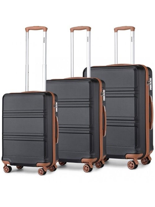 Set de 3 valises - 20/24/28 cm abs 4 roulettes serrure tsa - kono - Kiabi Set de 3 valises - 20/24/28 cm abs 4 roulettes serrure tsa - kono - Kiabi