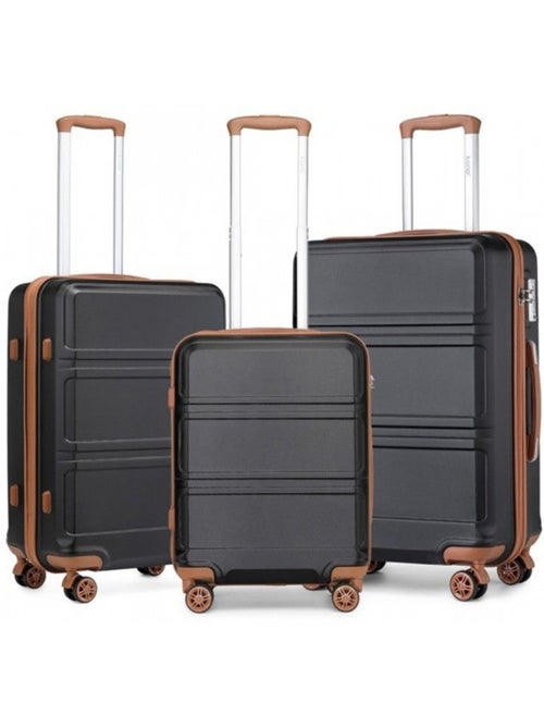 Set de 3 valises - 20/24/28 cm abs 4 roulettes serrure tsa - kono - Kiabi Set de 3 valises - 20/24/28 cm abs 4 roulettes serrure tsa - kono - Kiabi