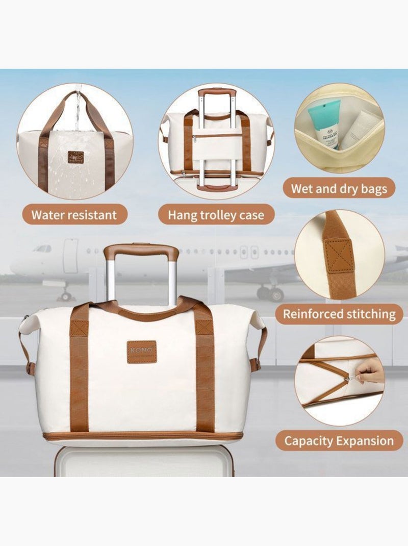Set de 3 valises - 51.5x38x21 cm, rigide - kono Blanc - Kiabi
