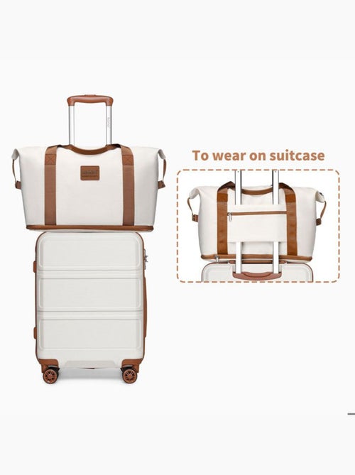Set de 3 valises - 51.5x38x21 cm, rigide abs, 4 roues 360°, serrure tsa - kono - Kiabi Set de 3 valises - 51.5x38x21 cm, rigide abs, 4 roues 360°, serrure tsa - kono - Kiabi