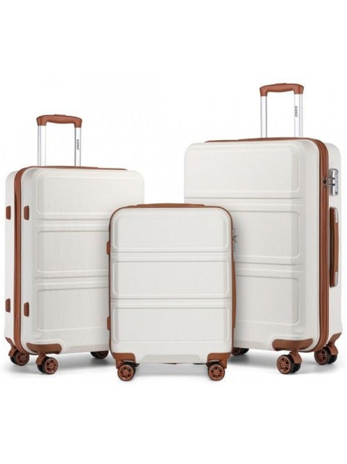 Set de 3 valises - 51/65/75 cm abs 4 roulettes serrure tsa - kono - Kiabi Set de 3 valises - 51/65/75 cm abs 4 roulettes serrure tsa - kono - Kiabi