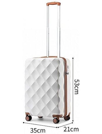 Set de 3 valises - 53x35x21 cm abs+pc 4 roulettes serrure tsa - british traveller