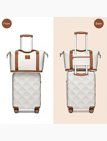 Set de 3 valises - 53x35x21 cm abs+pc 4 roulettes serrure tsa - british traveller