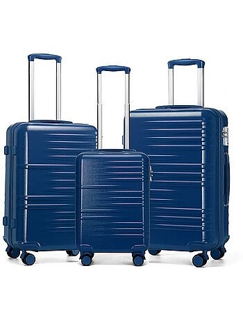 Set de 3 valises - 54/64/74 cm abs serrure tsa - british traveller