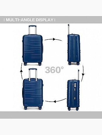 Set de 3 valises - 54/64/74 cm abs serrure tsa - british traveller