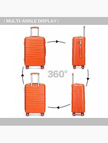 Set de 3 valises - 54/64/74 cm abs serrure tsa - british traveller