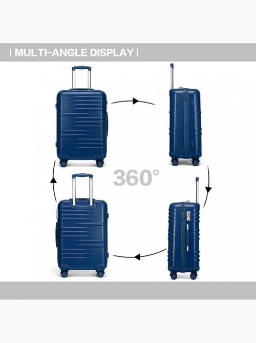 Set de 3 valises - 54/64/74 cm abs+pc 4 roulettes serrure tsa - british traveller - Kiabi Set de 3 valises - 54/64/74 cm abs+pc 4 roulettes serrure tsa - british traveller - Kiabi
