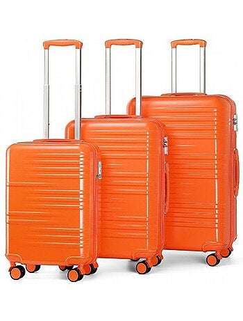 Set de 3 valises - 54/64/74.5 cm abs+pc serrure tsa - british traveller