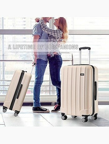Set de 3 valises - 55/65/75 cm abs 4 roulettes - kono