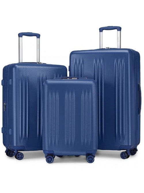 Set de 3 valises - 55/65/75 cm abs 4 roulettes serrure tsa - kono - Kiabi Set de 3 valises - 55/65/75 cm abs 4 roulettes serrure tsa - kono - Kiabi