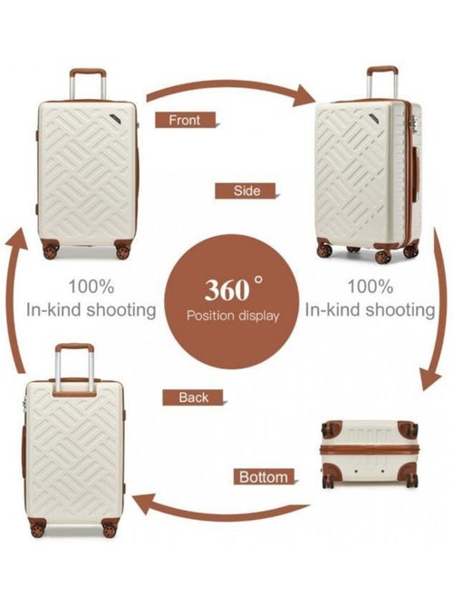 Set de 3 valises - 55/65/75 cm abs 4 roulettes serrure tsa - supercase - Kiabi Set de 3 valises - 55/65/75 cm abs 4 roulettes serrure tsa - supercase - Kiabi